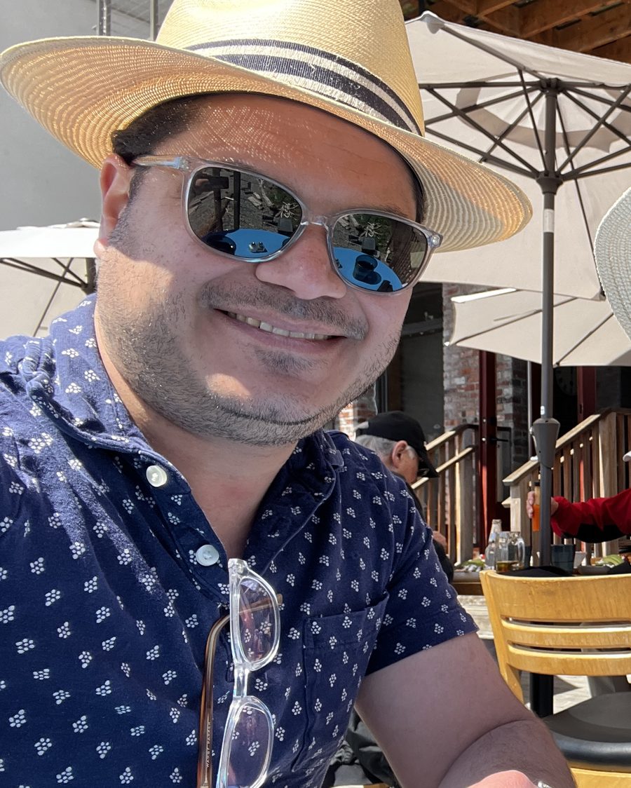 Anthony at a cafe